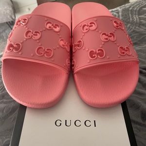 Pink Gucci slides